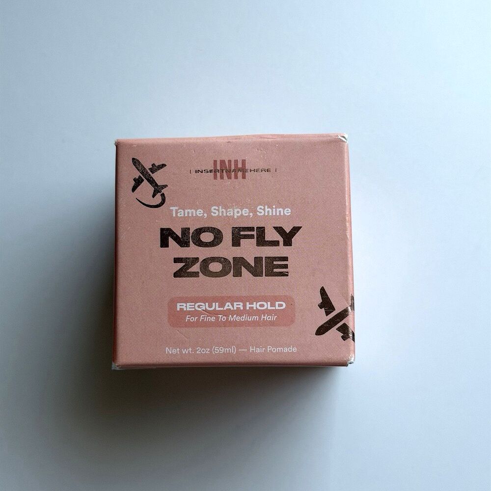 INH No Fly Zone Hair Pomade Regular Hold Shine Clear 2 oz (59 ml) - New w/ Box